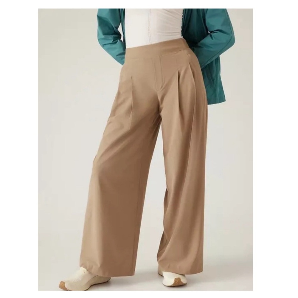 ATHLETA Brooklyn Heights Pleated High Rise Wide Leg Pant *NWT* 6P
